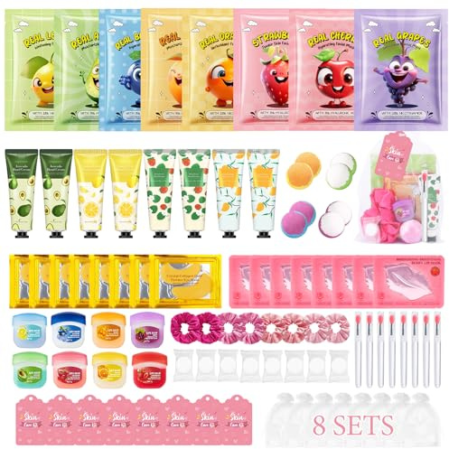 Erinde Coffret Cadeau Femme Spa Anniversaire, Coffrets de Bain et de Soins 80 pcs avec Masques, Crèmes Mains, Bombes de Bain, Baumes & Masques Lèvres, Idée Cadeau Noël/Maman/Amie