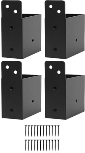 Lot de 4 supports de pergola à angle droit haute résistance pour garage, jardin, terrasse, serre, abri de jardin