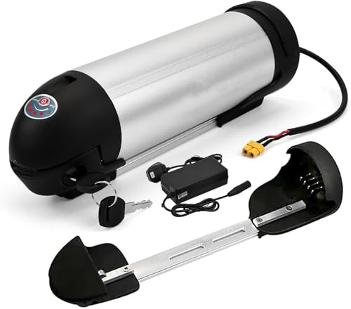 48V 20Ah Zusammenklappbarer E-Bike Akku 48V 20000MAh Lithium Batterie 48V Wiederaufladbarer Akku mit Ladegerät eingebauter BMS für 200W 350W 500W 750W 1000W Motor 48V 20Ah,355mm