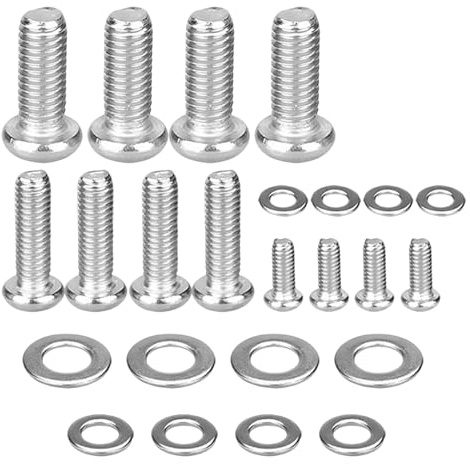24 Pack Universal TV Mounting Hardware Kit m4/m6/m8 Vesa Screws, Stainless Steel TV Mounting Screws with Washers TV Bracket Screw for Monitor Mounts Bracket Fixing