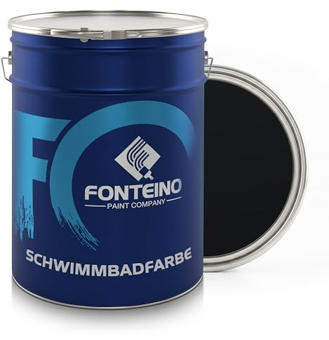 Peinture piscine-bassin béton ciment mosaïque - Noir profond RAL9005 - 5L