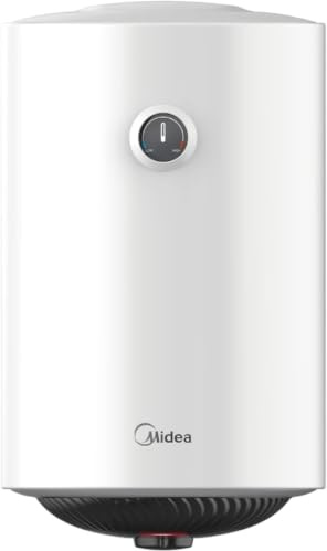 MIDEA Termo Eléctrico 100 litros, 1500 W, 97 x 45 cm, Depósito de Titanio | Termostato Ajustable, Kit Instalación, Anticorrosión, Calentador de Agua Eléctrico Vertical con Protección Sobrecalentamiento