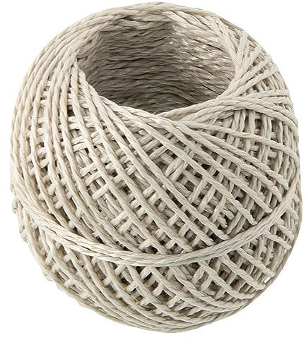 Fackelmann 12314 Rouleau de ficelle en lin, ficelle, ficelle, Brun, 80 m