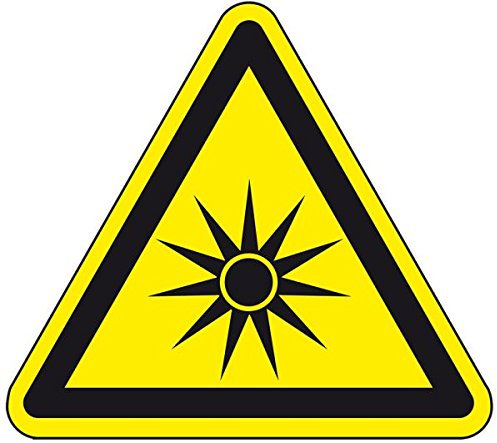 LEMAX® Warnschild Warnung vor optischer Strahlung, ASR/ISO, Folie, selbstkl., SL 100mm