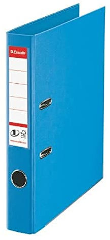 Esselte DIN A4 Ordner, Hellblau, 52 mm Rückenbreite, Kunststoff, 1er-Pack, 811411