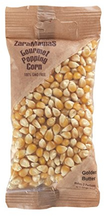 Zaramama's Gourmet Popping Corn 90g Bag Colourful Popcorn Kernels (Golden Butter)