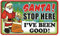 Instant Gifts Santa Stop Here Sign - Christmas Sign, Sign, Santa Stop Here I've Been Good! - Red, Cardboard, 20cm x 12cm (8 inches x 5 inches)