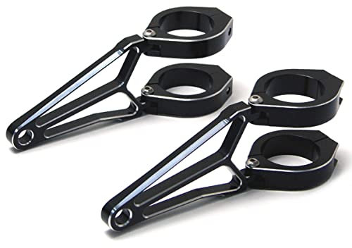 Gabel Montiert Motorrad Scheinwerfer-Halter 42mm - 43mm Razor Stil Hochwertig CNC Bearbeitet Aluminium - Paar