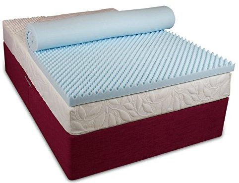 Visco Therapy 3.5cm Air Circulating Egg Profiled Topper with CoolBlue Memory Foam Technology Helping to Create a Cooler Night Sleep (3FT Single)