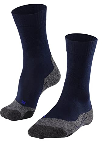 FALKE Women's TK2 Explore Cool Hiking Socks, Mid Calf, Medium Padding, Breathable Quick Dry, Cooling, Lyocell, Blue (Marine 6120), 6.5-7.5, 1 Pair
