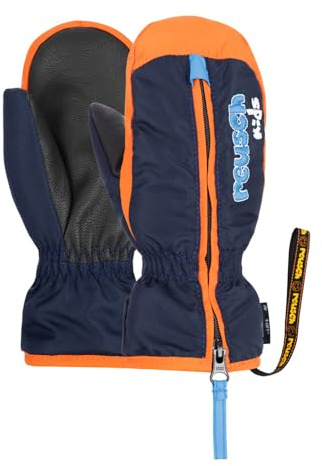 Reusch Winter-Fäustlinge für Babys & Kinder | extra warm & Winddicht | atmungsaktiv, Reißverschluss für leichtes Anziehen, Kinderhandschuhe für Alltag, Schnee & Outdoor, 1-6 Jahre, Ben Mitten