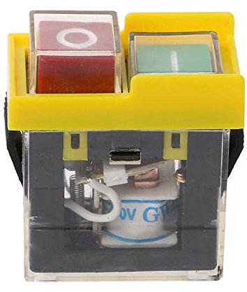 KJD6 AC 250 V 6A Impermeabile Pulsante Interruttore Elettromagnetico Utensile Elettrico ON-OFF Interruttori a pulsante per Macchina Sega Cutter Drill VDE 2-Pack