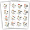Play-Too 24 Aufkleber Etikett Flasche Sektflasche klein Weinflasche Fest Weihnachten Adventskalender Einhorn mit Sprüchen Aufkleber Sticker Zahlen Adventskalenderzahlen
