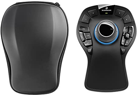 3Dconnexion SpaceMouse Pro Wireless 3DX-700075 Wireless 3D Mouse,Black,(L x B x H): 204 mm x 142 mm x 58 mm