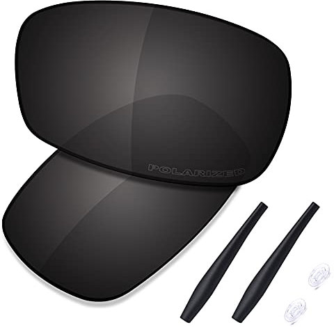 Saucer Lentilles de rechange et kits en caoutchouc pour lunettes de soleil Oakley Crosshair 2.0 OO4044 haute défense – Noir carbone polarisé