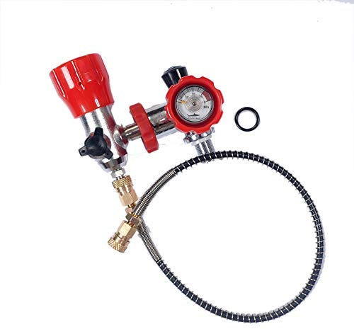 TUXING 4500Psi Carbon Fiber Cylinder Filling Station with Valve Pressure Gauge, for Paintball tank Gas Transfer Or Tank Refilling Big To Small,M18*1.5