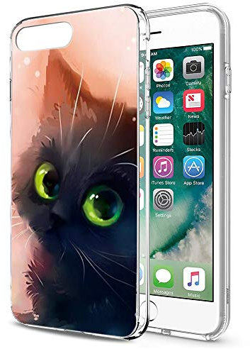 Pnakqil Hülle Kompatibel mit iPhone SE 2020/8 / 7, Weiche Silikon Transparent TPU Ultradünne Case Mit Muster Schutzhülle Stoßfeste Kratzfeste Cover Handyhülle für iPhone SE2 /8/7, Katze 04