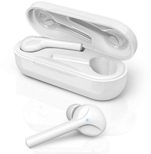 Hama Bluetooth-Kopfhörer kabellos (In-Ear Ohrhörer, Ultra-leichte Headphones ohne Kabel, True Wireless Headset mit Sprachsteuerung, Touch Control und Mikro) weiß