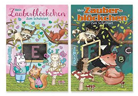 Lutz Mauder - 18582 - TapirElla Zauberblock Schulstart, 2er Set, DIN A6, 24 Blatt