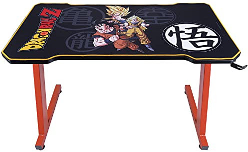 Subsonic Dragon Ball Z - Bureau Gaming Ergonomique Finition Carbone avec Tapis de Souris XXL pour PC Gamer Licence Officielle