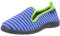 Playshoes Unisex Kinder Hausschuhe, Blau Ringel, 30/31 EU
