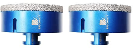 Diamond Drill Bit 100mm,BRSCHNITT 2pcs M14 Vacuum Brazed Diamond Tip Drill Bit for Tile Porcelain Stoneware Ceramic Marble Granite Drilling,Suitable For Angle Grinders