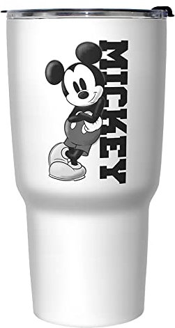 Disney Mickey Lean Isolierter Reisebecher, 765 ml, Edelstahl, 765 ml, mehrfarbig