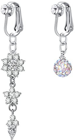 Funseedrr 2stk Fake Bauchnabelpiercing Nabelpiercing Edelstahl Kein Piercing Bauchpiercing Fake Bauchnabel Piercing Ring