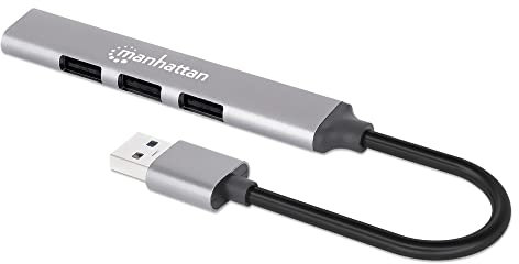 Manhattan 4Port USB-A Hub 3x480Mbit/s 1xGbit/s USB-A Stecker
