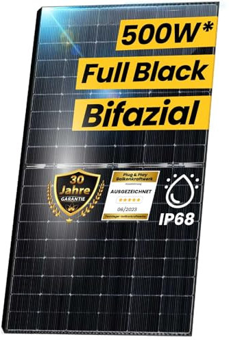 EPP.Solar® Premium 2x 500W Bifazial Black Oder Silber Photovoltaik Solarmodule Rahmen