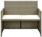 Festnight 2-Sitzer-Gartensofa PolyRattan Essgruppe Sitzgruppe Garten 2 Personen mit Polstern Beige Gartenmöbel Rattan Gartenset Sitzgruppe