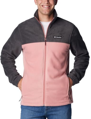 Columbia Steens Mountain Full Zip 2.0, Giacca in pile Uomo, Shark/Pink Agave, L