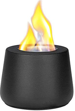 Chimenea Bioetanol Portátil, Etanol Chimenea de Mesa para Interior y Exterior con Cubierta de Extinción de Incendios y con Tazas de Combustión, Sin Humo, Mini Chimenea para Malvaviscos, Salchichas