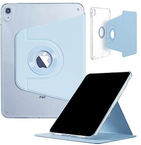 Hülle für iPad 10. Generation 10,9 Zoll 2022, DMaos Slim Magnetic Abnehmbare Smart Cover, faltbarer Ständer, 360° drehbar - Blau