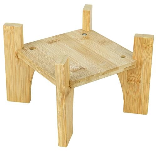 Hiziwimi Diamètre : 7.3 pouces, Support de 4L distributeur de boissons, support de distributeur de boissons en bambou naturel, maximum pour les fontaines à boire en verre Diamètre : 7.3 pouces