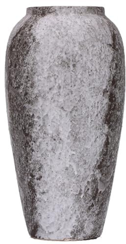 Rustikale Vase für Wohnkultur, Bauernhaus Terrakotta-Vasen, Steinvasen, große Vasen für Wohnzimmer-Dekor, rustikale Blumenvase, Dekoration für Wohnzimmer