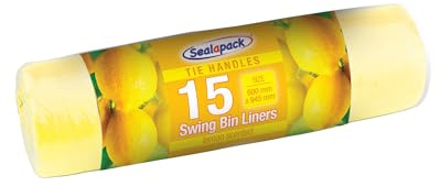 Sealapack Fresh Lemon Scented Swing Bin Liners, Pack 15 Bags
