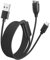 Bicmice Cable de carga múltiple para Garmin Instinct Vivoactive Forerunner Venu Vivosmart Fenix GPS Smartwatch 2 en 1 Cable USB trenzado de nailon con USB-C para teléfonos, tabletas, auriculares,