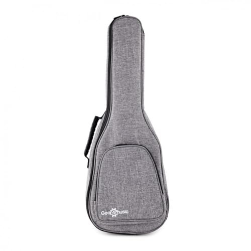 Tenor-Ukulele-Gigbag mit Tragegriff, Riemen und Polsterung, grau