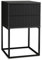 MARLE Nachttisch in Graphit - Moderner Nachtschrank mit Schubladen und schwarzem Metallgestell - 40 x 65 x 38,5 cm (B/H/T)