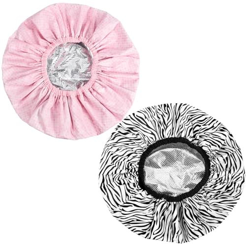 2 cappucci a doppio strato per il condizionamento profondo, cuffia termica per la lavorazione del vapore per capelli naturali e per un condizionamento profondo