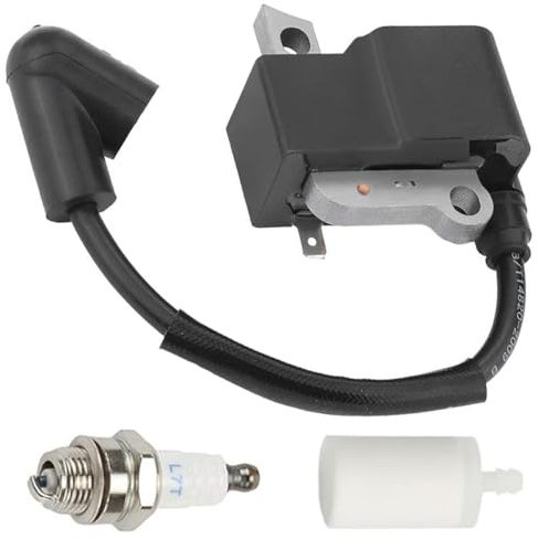 ZAMDOE Zündmodulspule mit Zündkerze für Husqvarna 435 435E 440E 445 445 E 450 450E Kettensäge für Jonsered CS2245 CS2245S CS2250S Kettensäge ersetzt 573935702 544243801 573935701 505427201