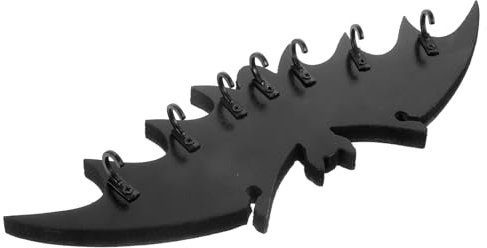 KOMBIUDA Fledermaus-Schlüsselhaken Geldbörse mit gruseliges Kleiderbügelhaken Wandgarderobenhaken Kleiderhaken Wandhaken Vorbau Wandbehang Aufhänger Handtuchhaken anschließen hölzern