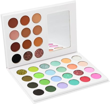 Rapidbok Palette di Ombretti 36 Colori, Palette di Ombretti Glitter con Specchio, Palette di Ombretti per Trucco, Tavolozza Trucco Glitter, Tavolozza di Ombretti Altamente Pigmentata a Lunga Durata