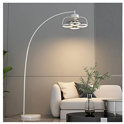 Lámpara de pie Lampadaire LED avec ventilateur Lampe sur pied créative avec télécommande et interrupteur au pied Lampadaire moderne nordique pour salon chambre bureau décor à la maison lecture