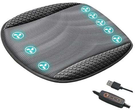 Cooling Seat Cover for Car,Cooling Car Seat Cover Front Seat,Ventilated Car Seat Cushion,Car Seat Cooler Pad,Breathable Driver Seat Cooler,Cooled Seat Cover for Car SUV Truck Universal Fit