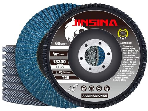 4-1/2 60 Grit Flap Wheel, Aiuminium Oxide Flap Discs 10 Pack