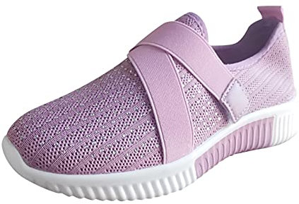 Spettacoli d'acqua per gli uomini Scarpe Slip-on Tempo libero Moda Donna Outdoor Casual Zeppe Traspirante Donne Giovani Pallavolo Scarpe, Viola, 39.5 EU