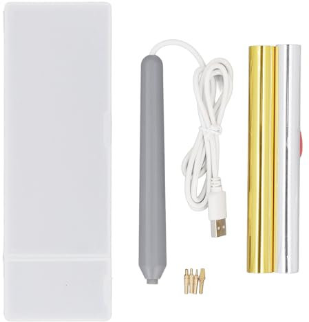 Kuuleyn Heißprägestift, USB-Handheld, leichter Heißfolienpräge-Stempelstift für Fotoalbum-Cover, Basteln, personalisierte Grußkarten, DIY-Heimdekoration, vielseitiges