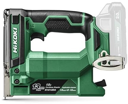 HiKOKI Akku-Tacker - 18 V, 6-13 mm, 150 Klammern Magazin - Li-Ion, LED-Licht, schnelle Schussfolge, Trockenschusssperre, Staubbeständig, ergonomischer Griff - Leicht & Kompakt